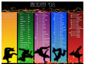 Incident 2008 - Schedule poster(never released)