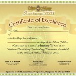 Certificate for Spic macay event